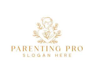Floral Postpartum Parenting logo