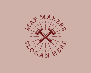 Hipster Hardware Hammer logo design