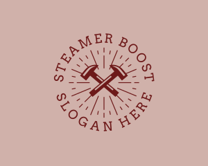 Hipster Hardware Hammer logo design