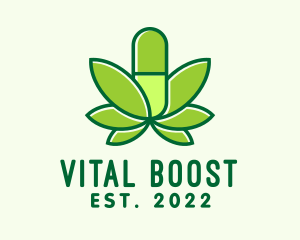 Medical Pill Cannabis  logo design