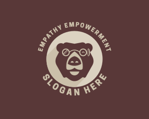 Bear Eyeglass Eyewear logo design