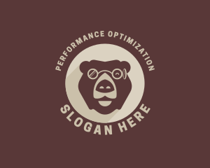 Bear Eyeglass Eyewear logo design