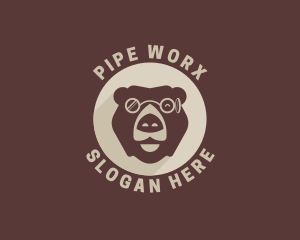 Bear Eyeglass Eyewear logo design