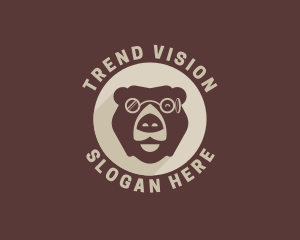 Bear Eyeglass Eyewear logo design