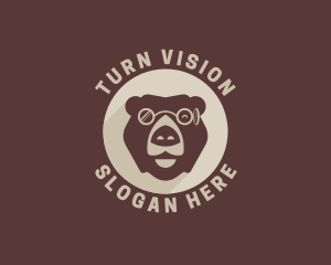 Bear Eyeglass Eyewear logo design