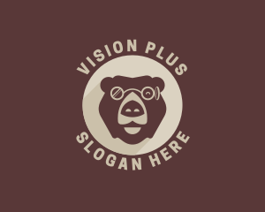 Bear Eyeglass Eyewear logo design