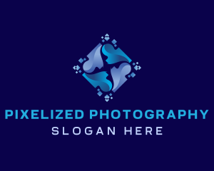 Pixel Technology Network logo design