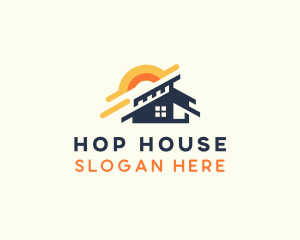 Residential House Roofing logo design