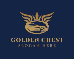 Golden Car Vehicle logo design