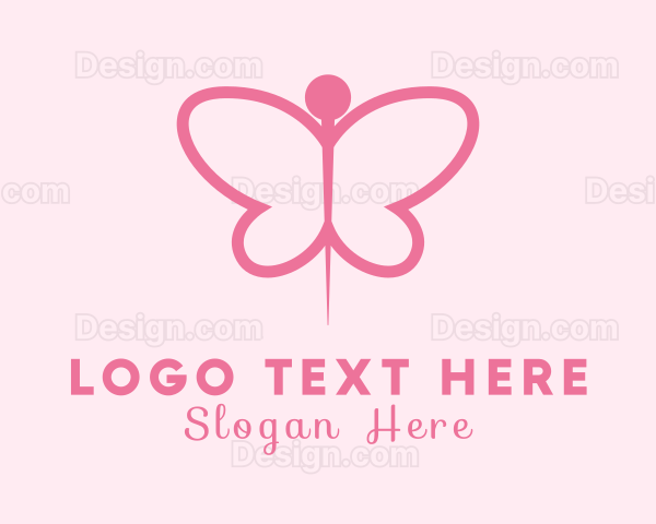 Pink Butterfly Needle Logo