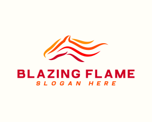 Equine Fire Horse logo design