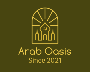 Golden Arch Mosque logo design