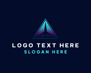Sleek - Pyramid Triangle Technology logo design