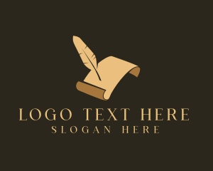 Document - Legal Document Scroll logo design