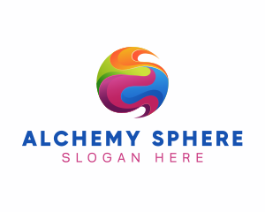Colorful Painting Sphere logo design