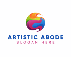 Colorful Painting Sphere logo