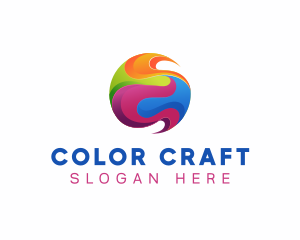 Colorful Painting Sphere logo