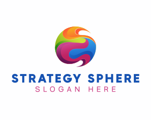 Colorful Painting Sphere logo
