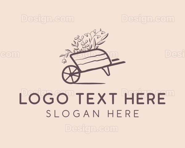 Landscaping Garden Wheelbarrow Logo