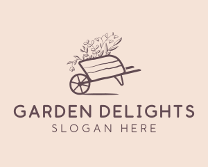 Landscaping Garden Wheelbarrow  logo design