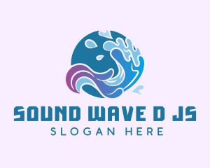 Circle Water Splash logo design