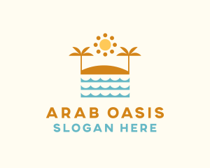 Beach Summer Oasis logo design