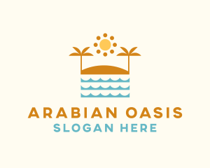 Beach Summer Oasis logo design