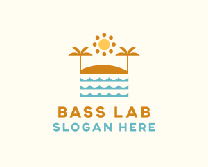 Beach Summer Oasis logo design