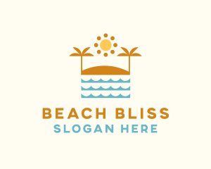 Beach Summer Oasis logo design