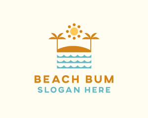 Beach Summer Oasis logo design