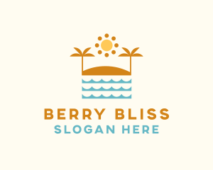 Beach Summer Oasis logo design