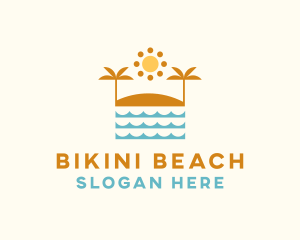 Beach Summer Oasis logo design