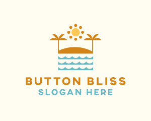 Beach Summer Oasis logo design