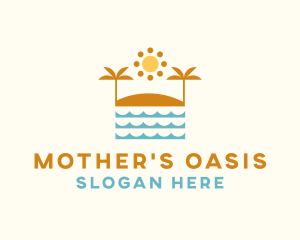 Beach Summer Oasis logo design