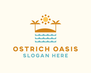 Beach Summer Oasis logo design