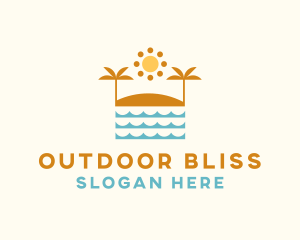 Beach Summer Oasis logo design