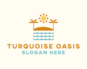 Beach Summer Oasis logo design