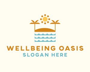 Beach Summer Oasis logo design