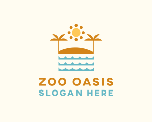 Beach Summer Oasis logo design