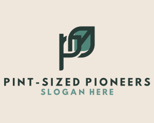 Leaf Letter P logo design