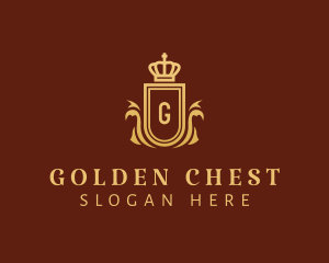 Gradient Crown Shield logo design