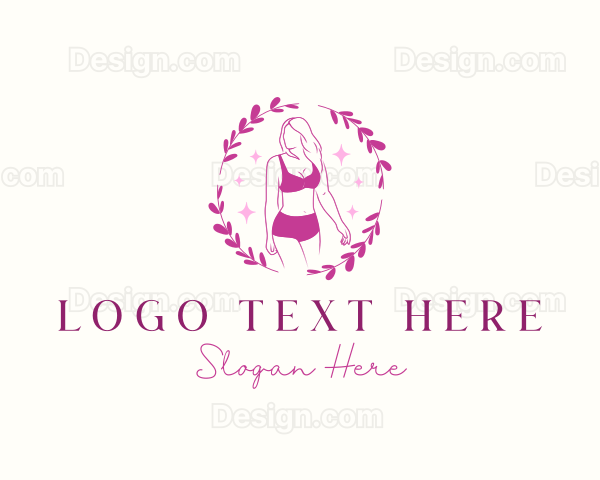 Woman Bikini Swimsuit Logo