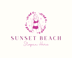 Woman Bikini Swimsuit logo design