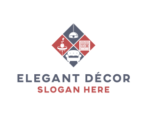 Furnishing Interior Design Decor logo design