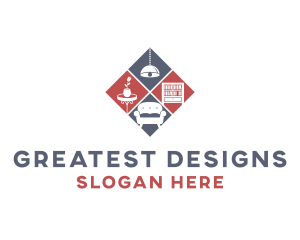 Furnishing Interior Design Decor logo design