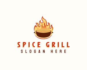 Fire Grill Barbecue logo design