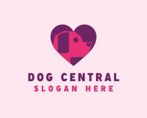 Pet Dog Heart logo design