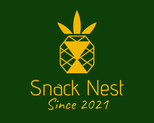 Yellow Geometric Pineapple  logo design