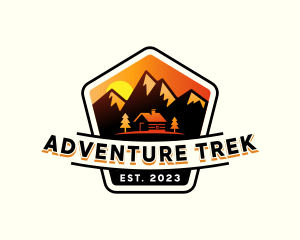 Mountain Cabin Adventure logo design