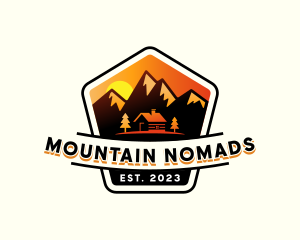 Mountain Cabin Adventure logo design